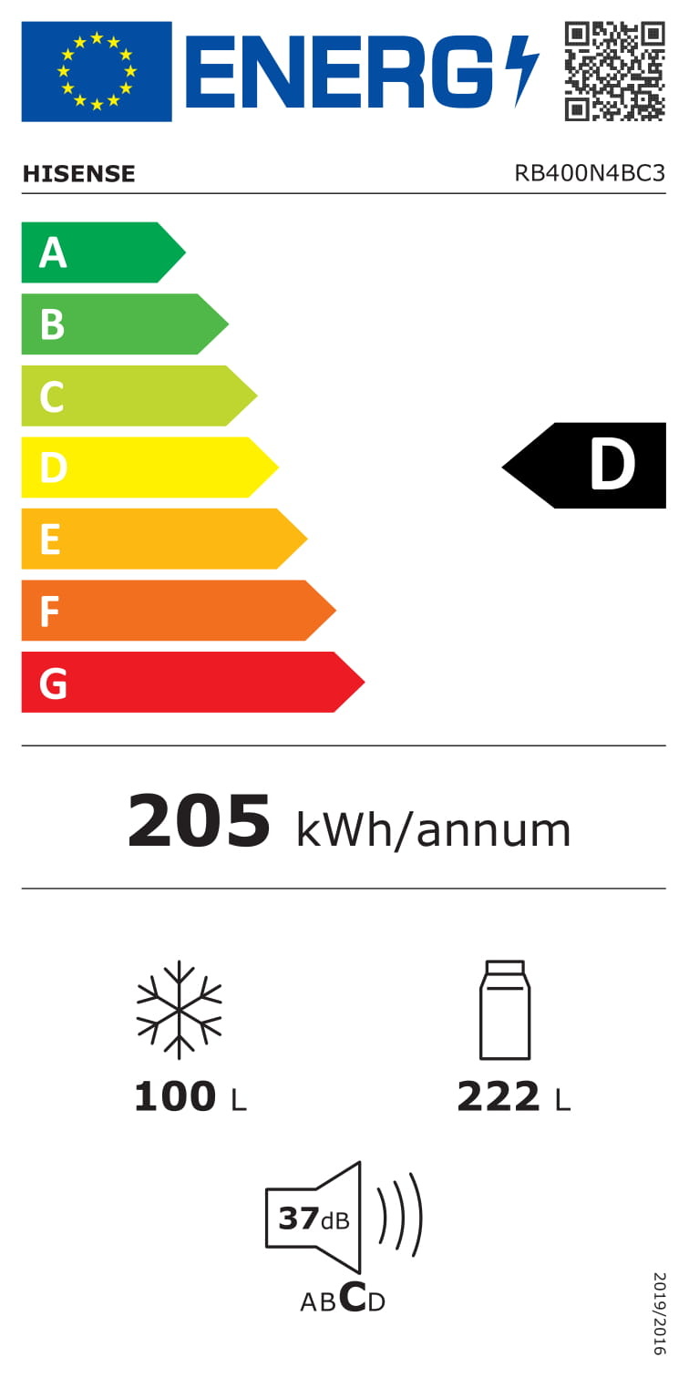 HiSense RB400N4BC3 Koelvriescombinatie