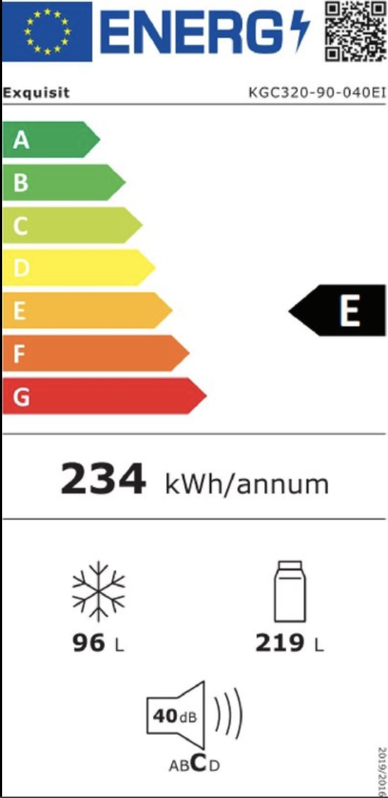 Exquisit KGC320-90-040EI Koelvriescombinatie