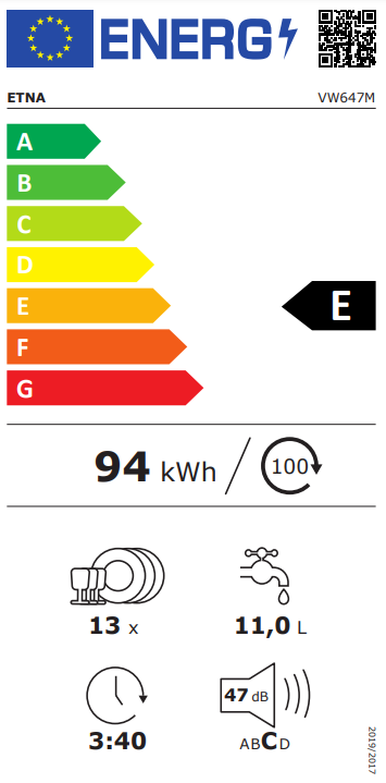 Etna VW647M Volledig Integreerbare Vaatwasser