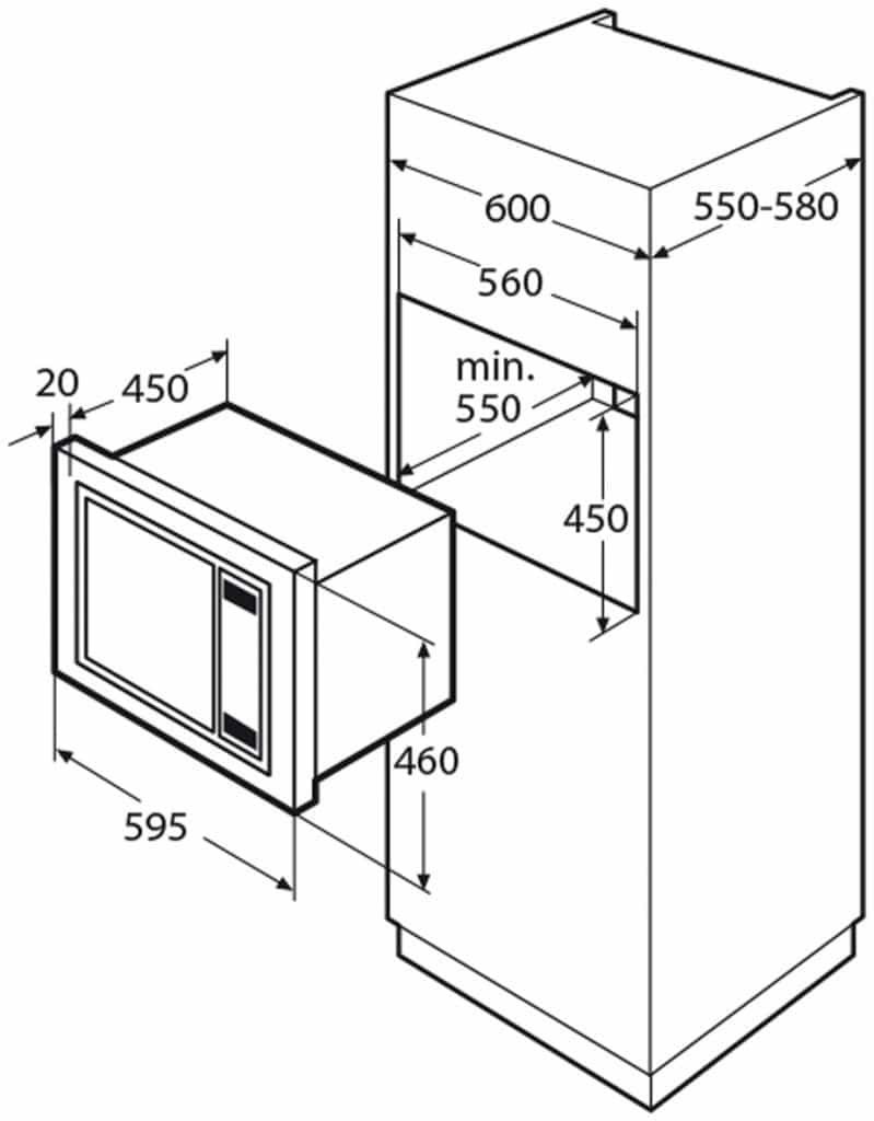 Etna CM125HRVS Inbouw Combi Magnetron