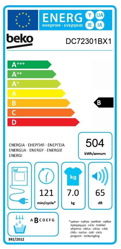 Beko DC72301BX1 Condensdroger