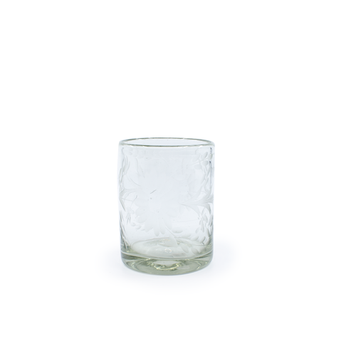 Vaso Tumbler Flores - Cristal Claro 