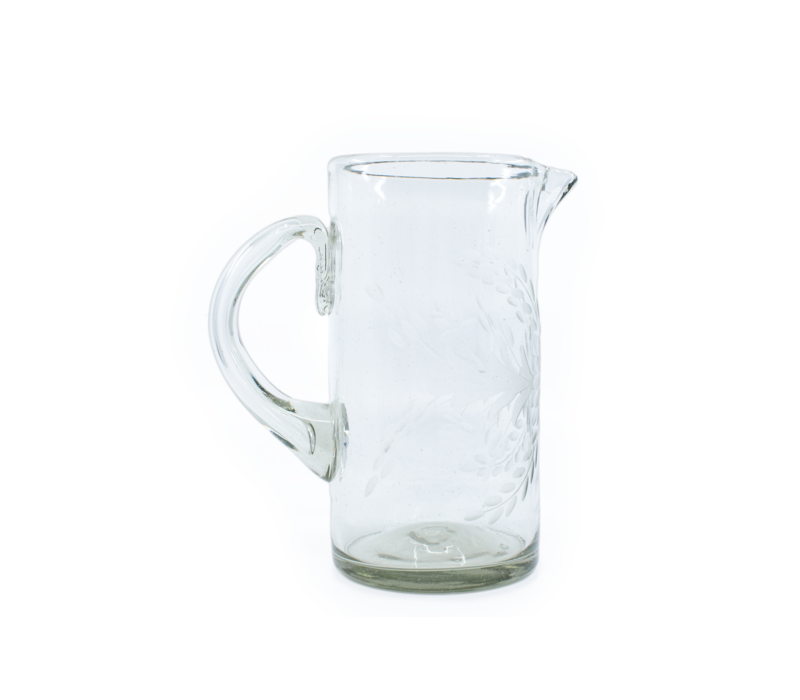 Pitcher "Flores" - Clear Crystal