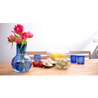 Carafe With Glass "Flores" - Cobalt Blue