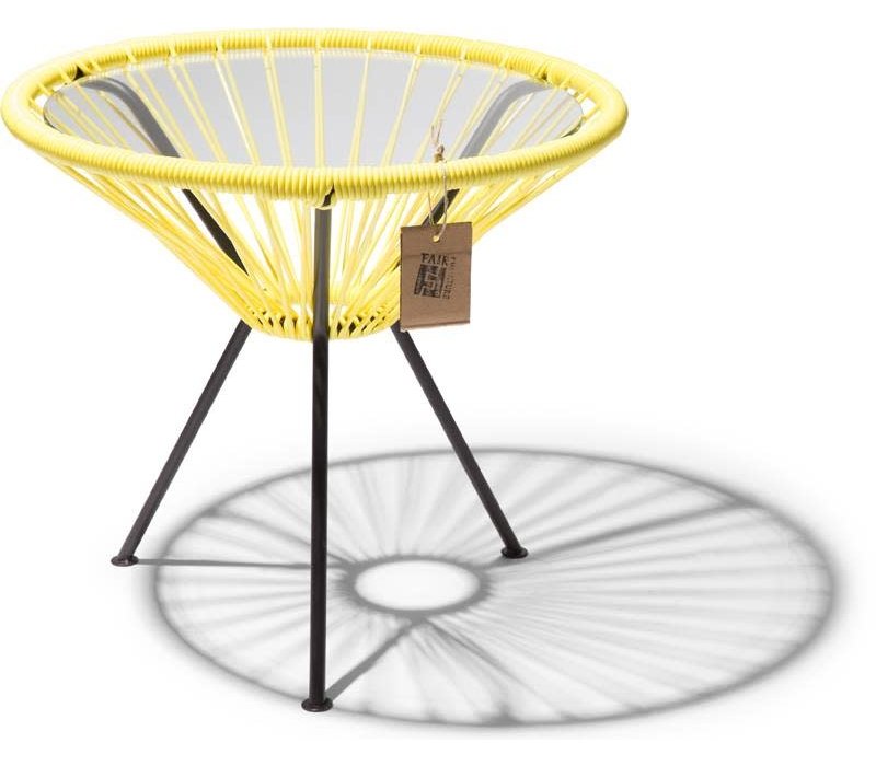 Side Table Japon Small Black/Canary Yellow