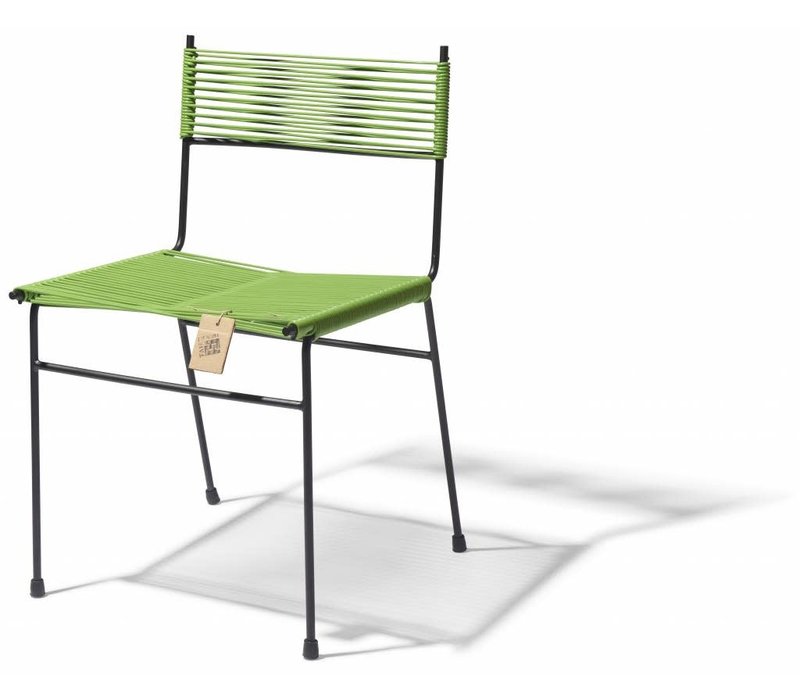 Polanco Dining Chair Tube Base Black/Olive Green