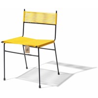 Polanco Dining Chair Tube Base Black/Yellow