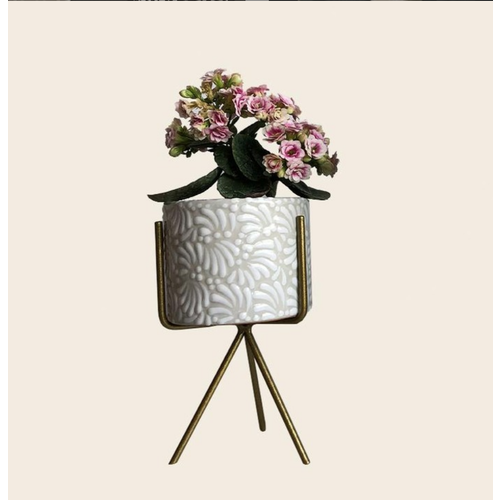 Flower Pot Ananda - White - Small 