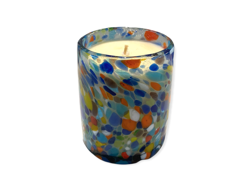 Meshic Glass Candle - Pintas Multi Colour - Non-Scented