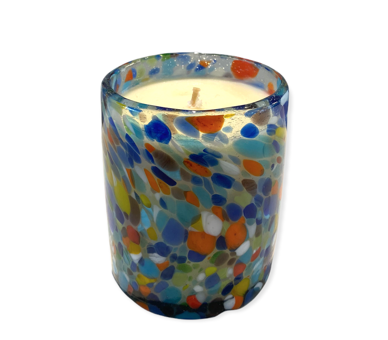 Glass Candle - Pintas Multi Colour - Non-Scented