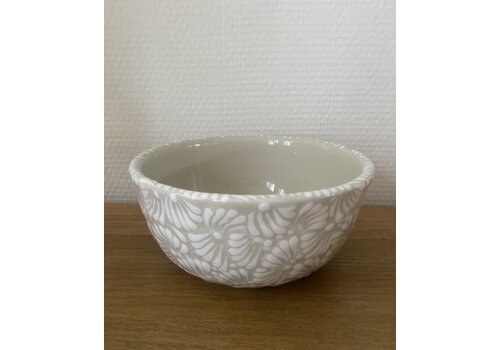 Talateca Bowl Plumeado - White