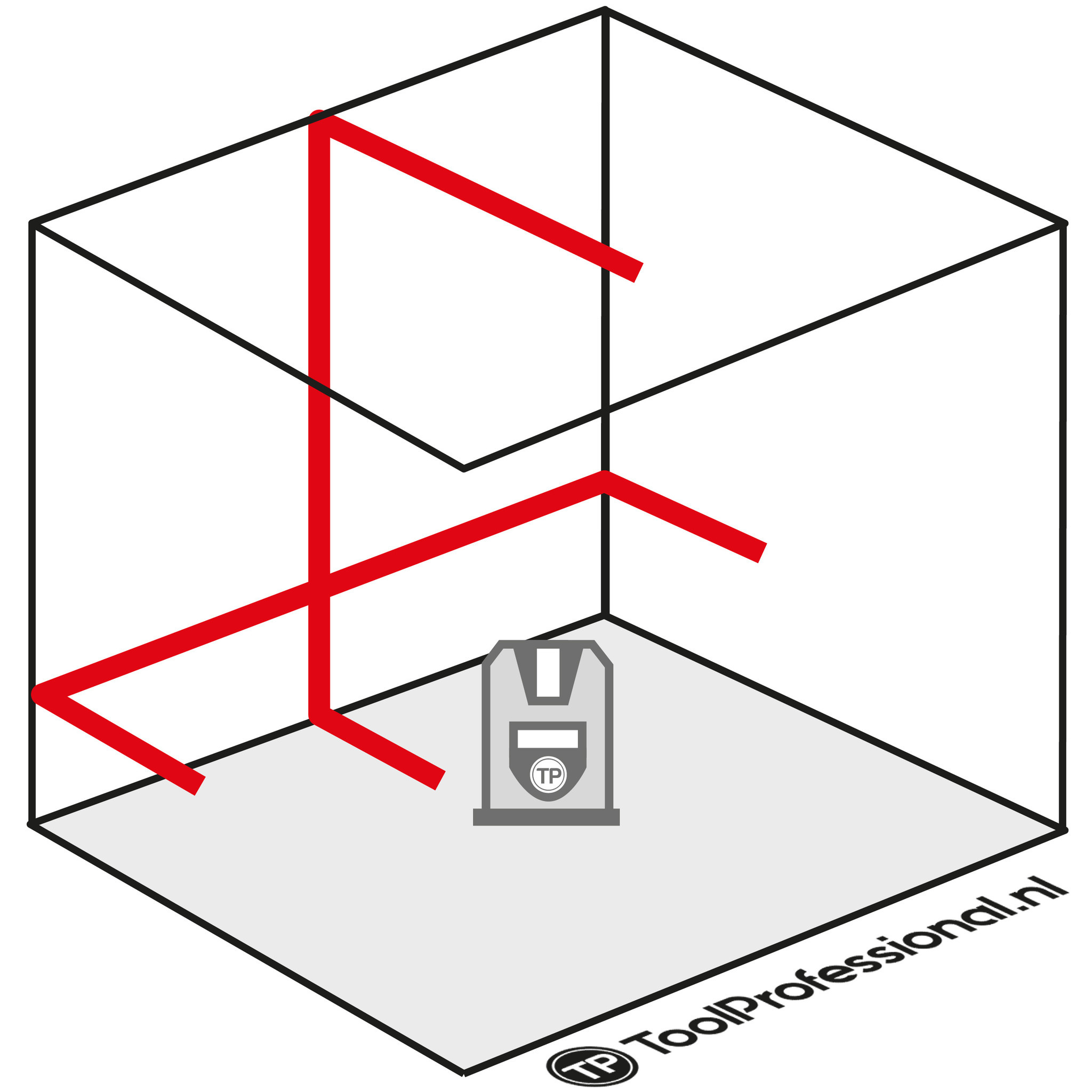 Phantom 2D Nauwkeurige Kruislijnlaser Set
