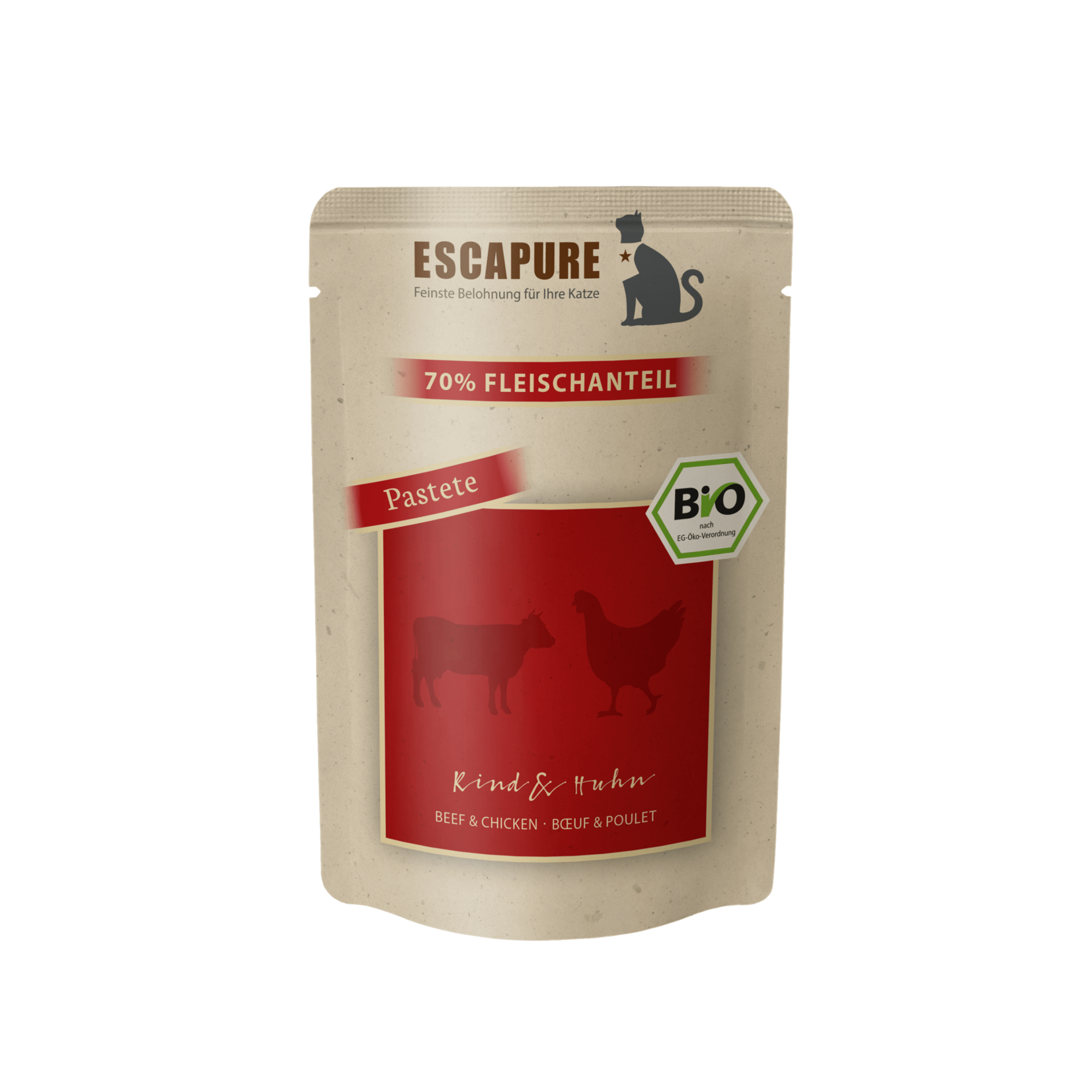 Escapure Escapure Katze BIO Rind & Huhn, Pastete 100g