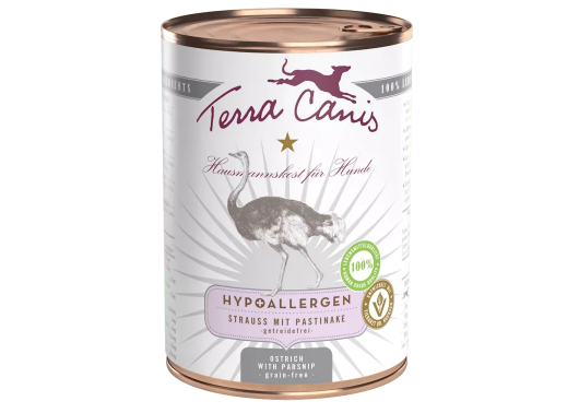 Terra Canis Hondenvoer, hypoallergeen, natvoer, graanvrij, met boeket en pastink, 6 x 800 g, hypoallergeen, premium natvoer voor honden van alle rassen, met grondstoffen van 100