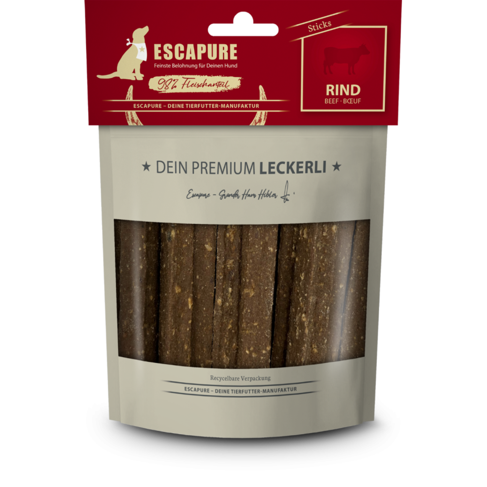 Escapure Escapure Rind Sticks 150g (rund)