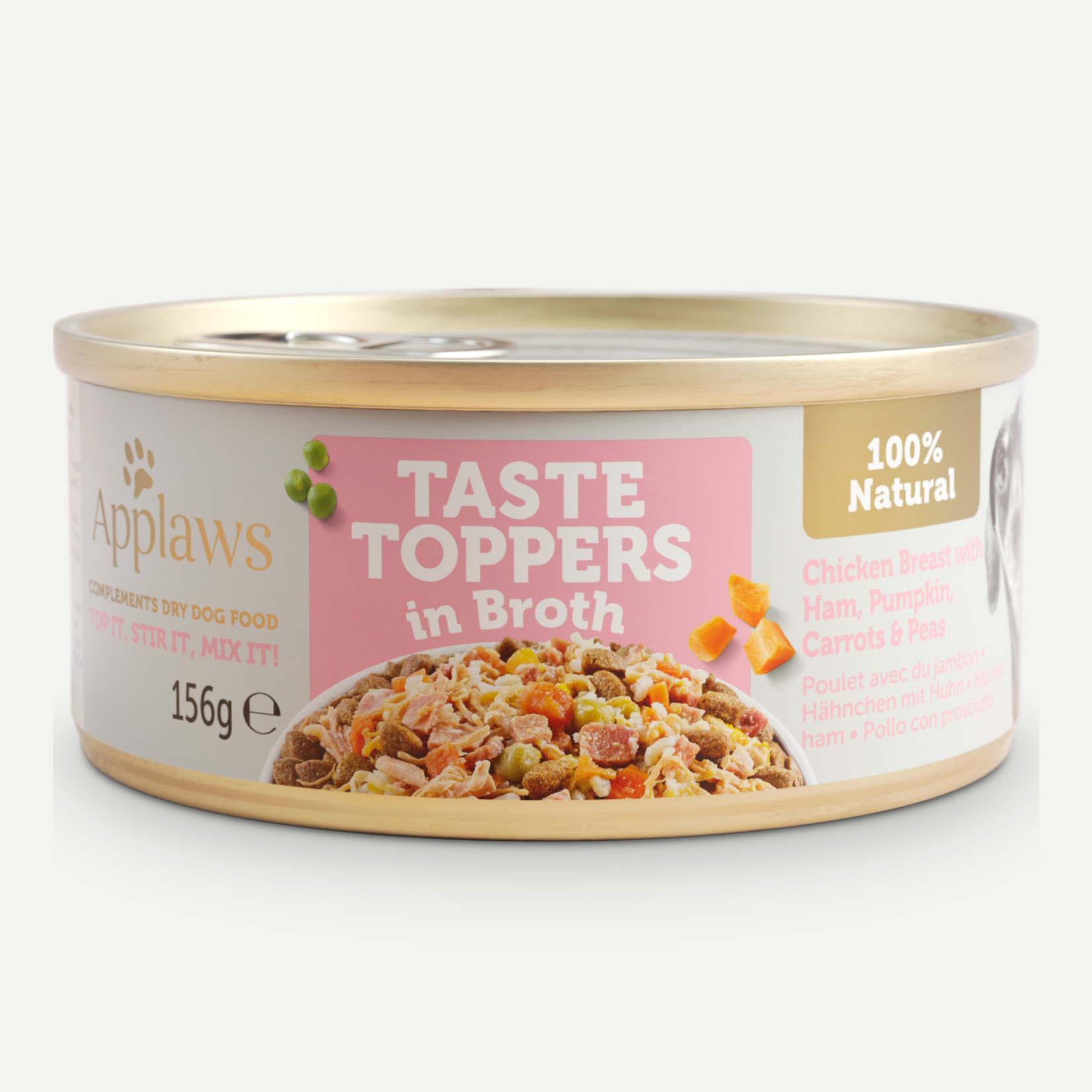 Applaws Applaws dog taste toppers chicken with ham & pumpkin 156gr