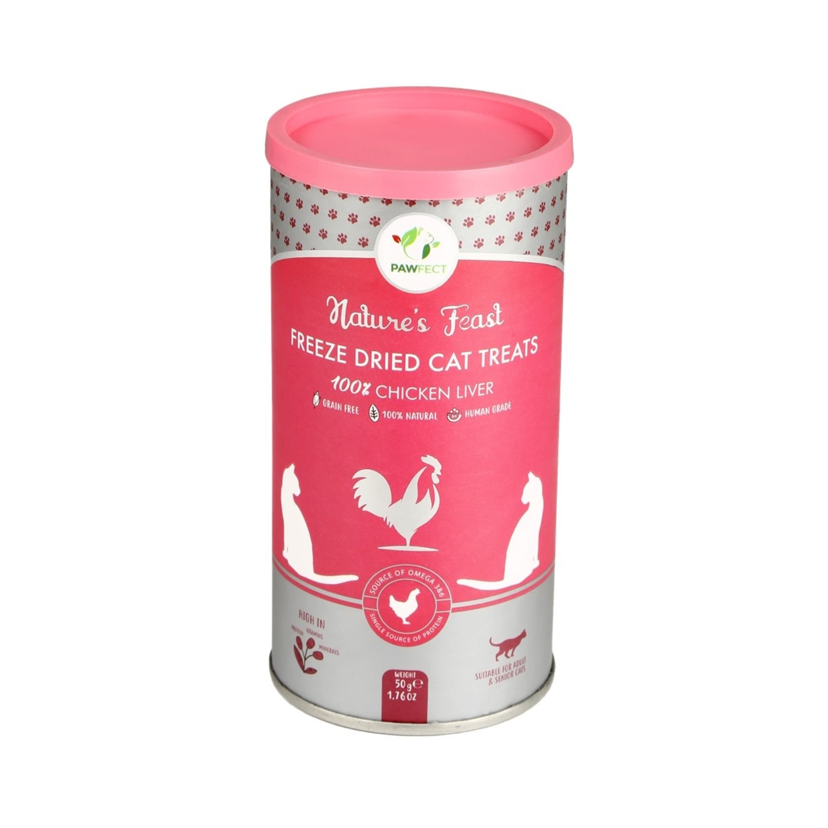 Pawfect PawFect FREEZE DRIED cat treats chicken liver 50 gr