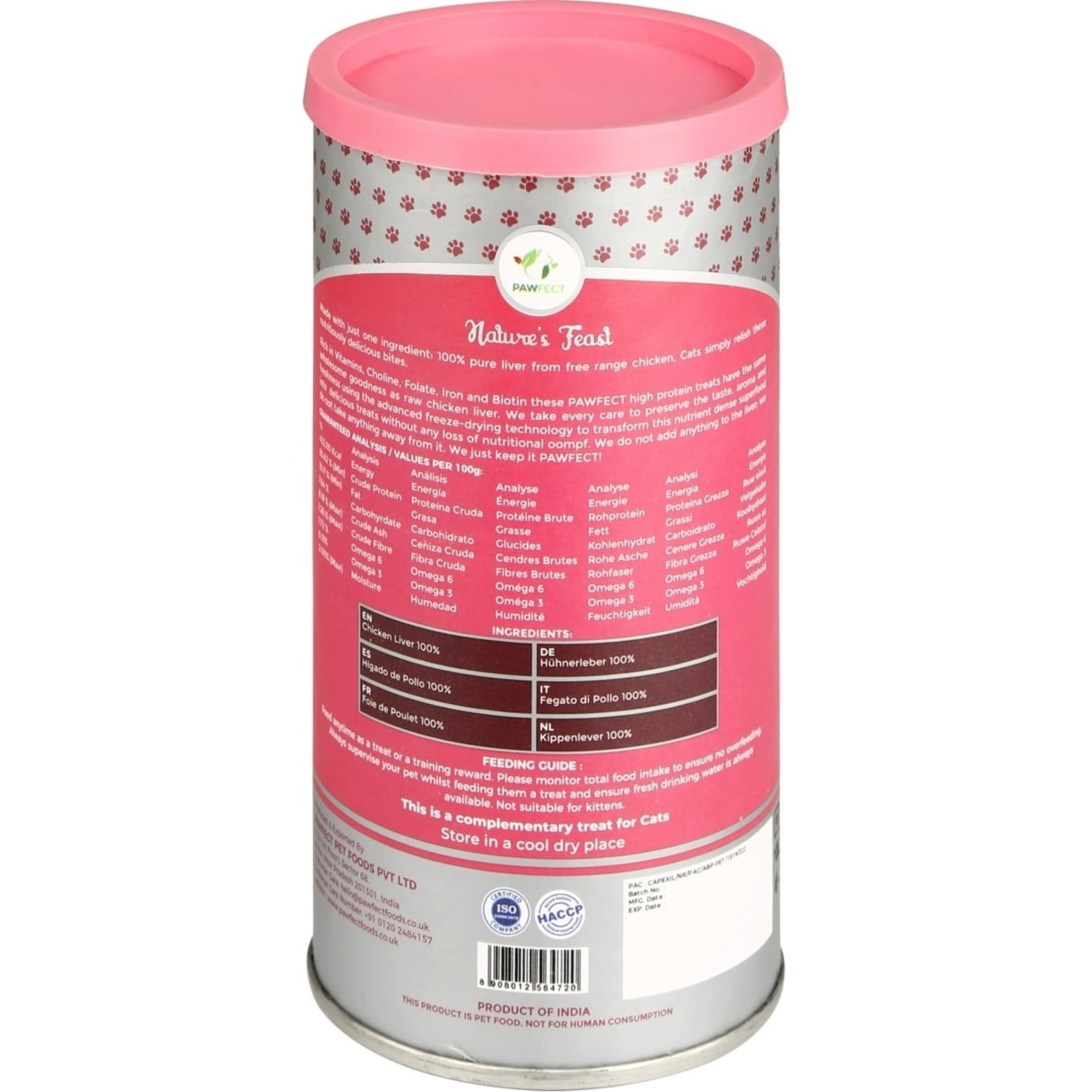 Pawfect PawFect FREEZE DRIED cat treats chicken liver 50 gr