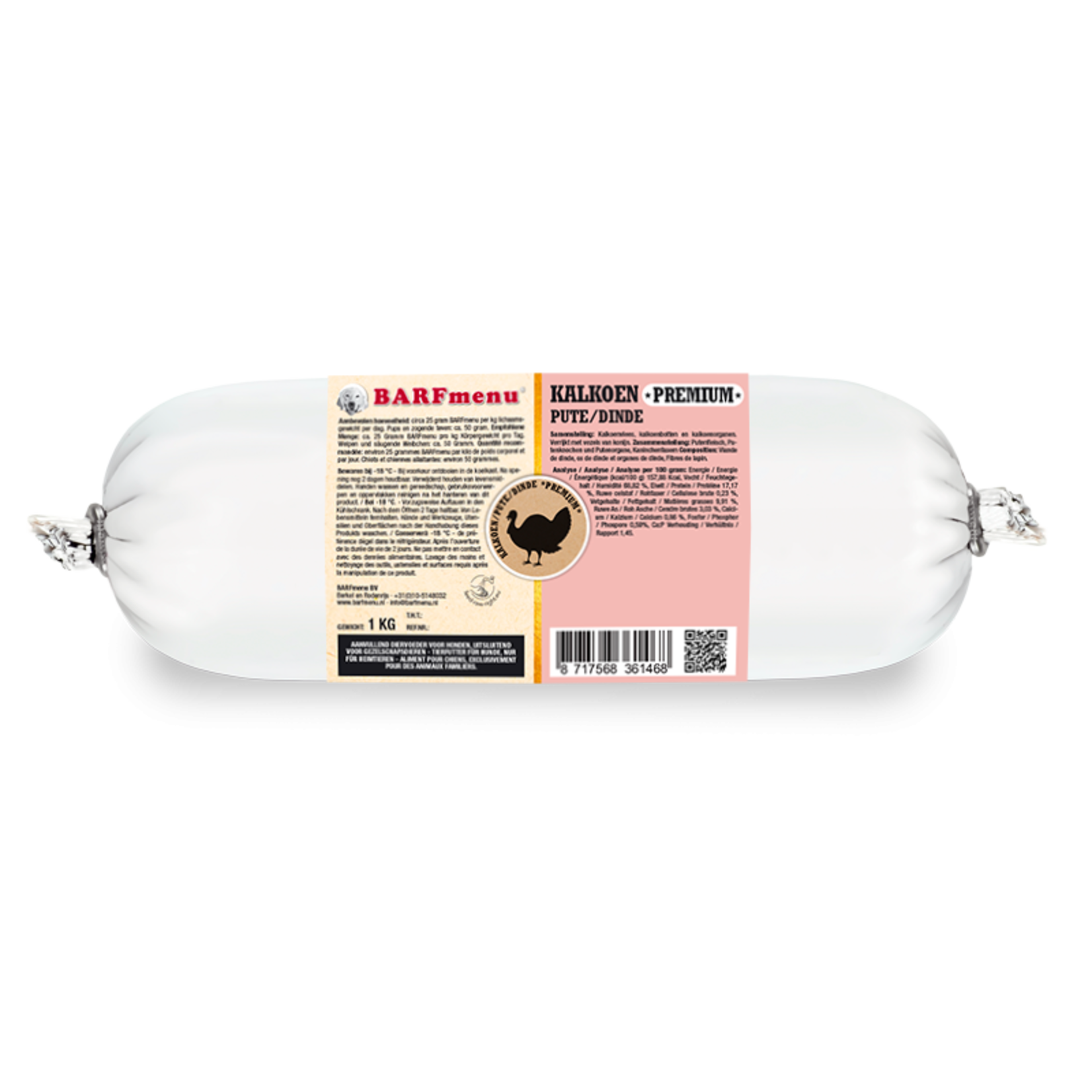 Barfmenu (tinlo) Barfmenu KAT Kalkoen 250gr