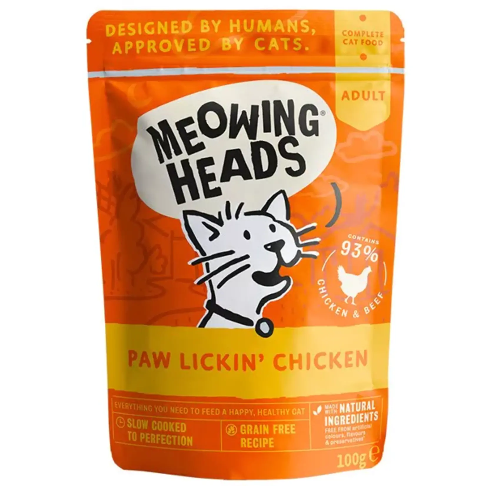 Meowing heads Meowing heads paw lickin chicken 100gr