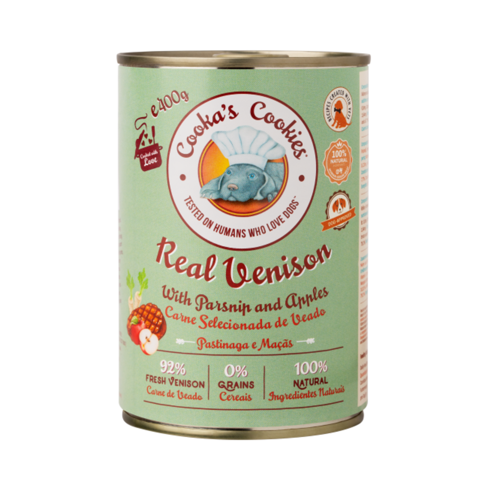 cooka's cookies Cooka's real venison dogfood 400gr