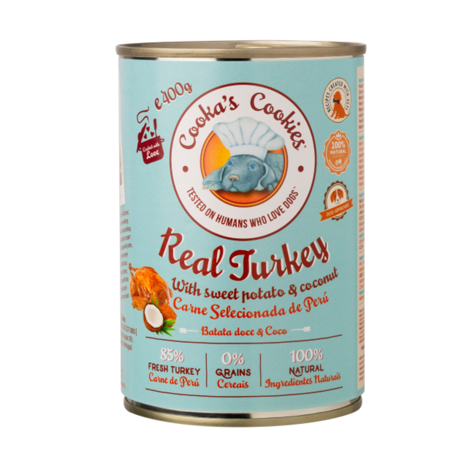 cooka's cookies Cooka's real turkey dogfood 400gr