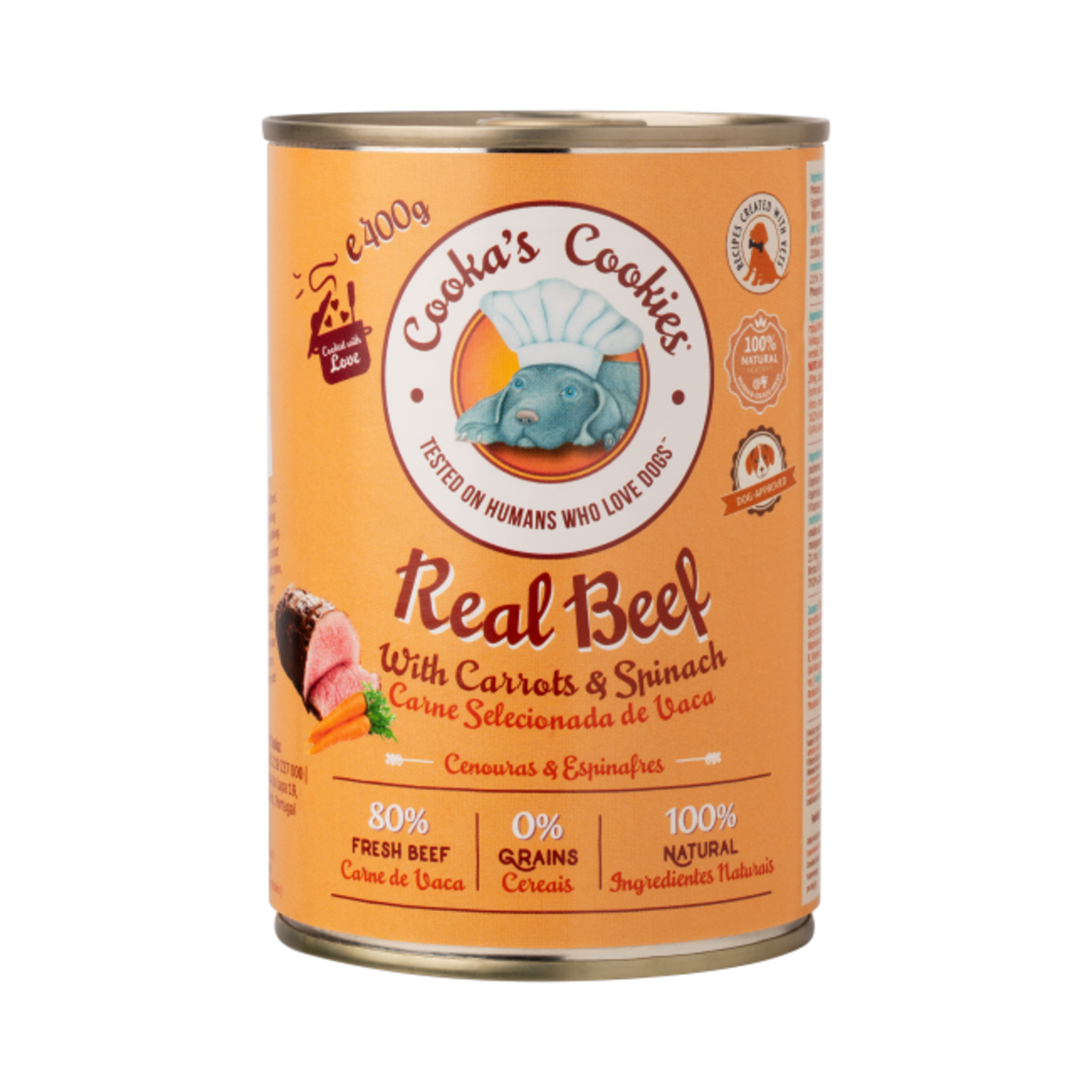 cooka's cookies Cooka's real beef dogfood 400gr