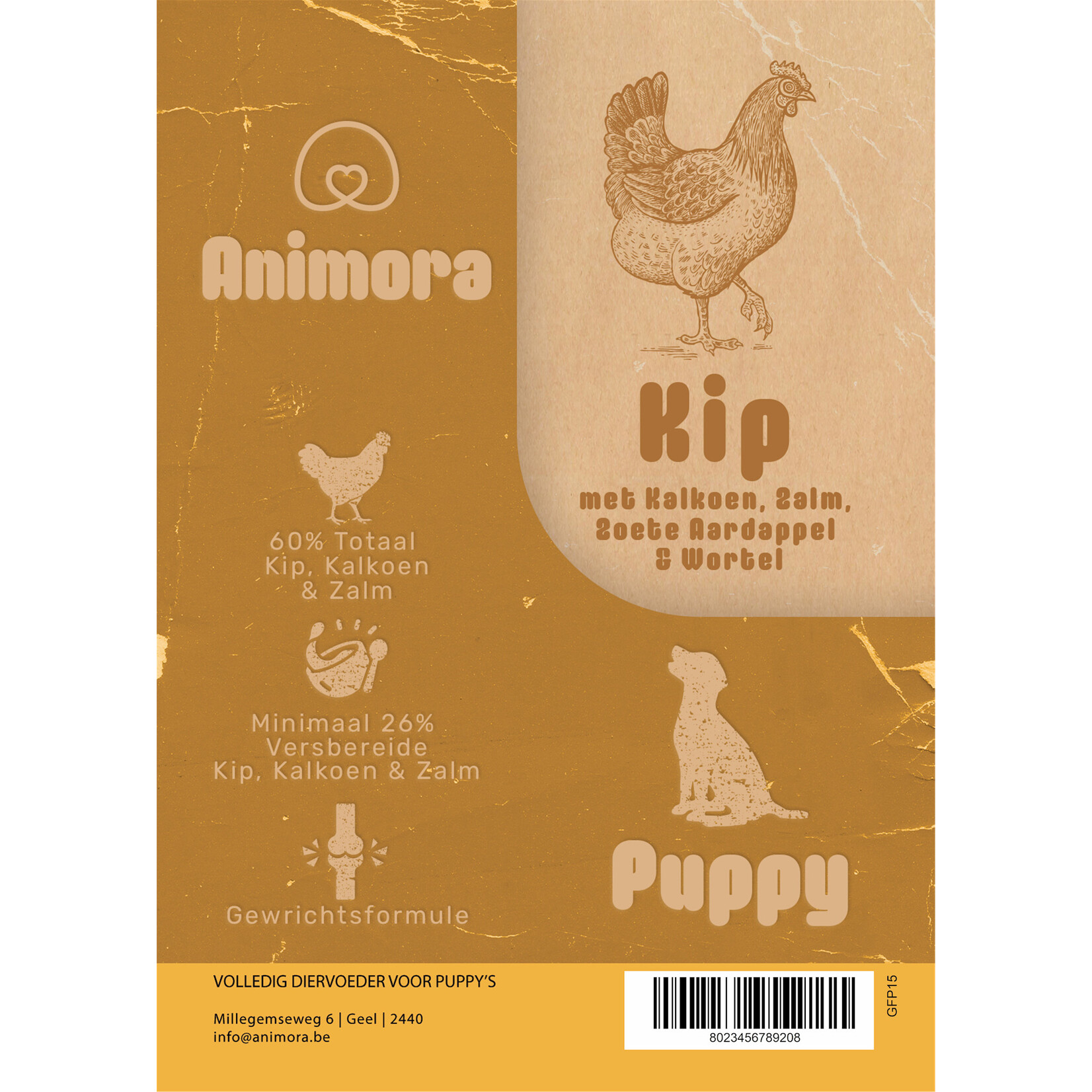 Animora Animora puppy kip, kalkoen & zalm