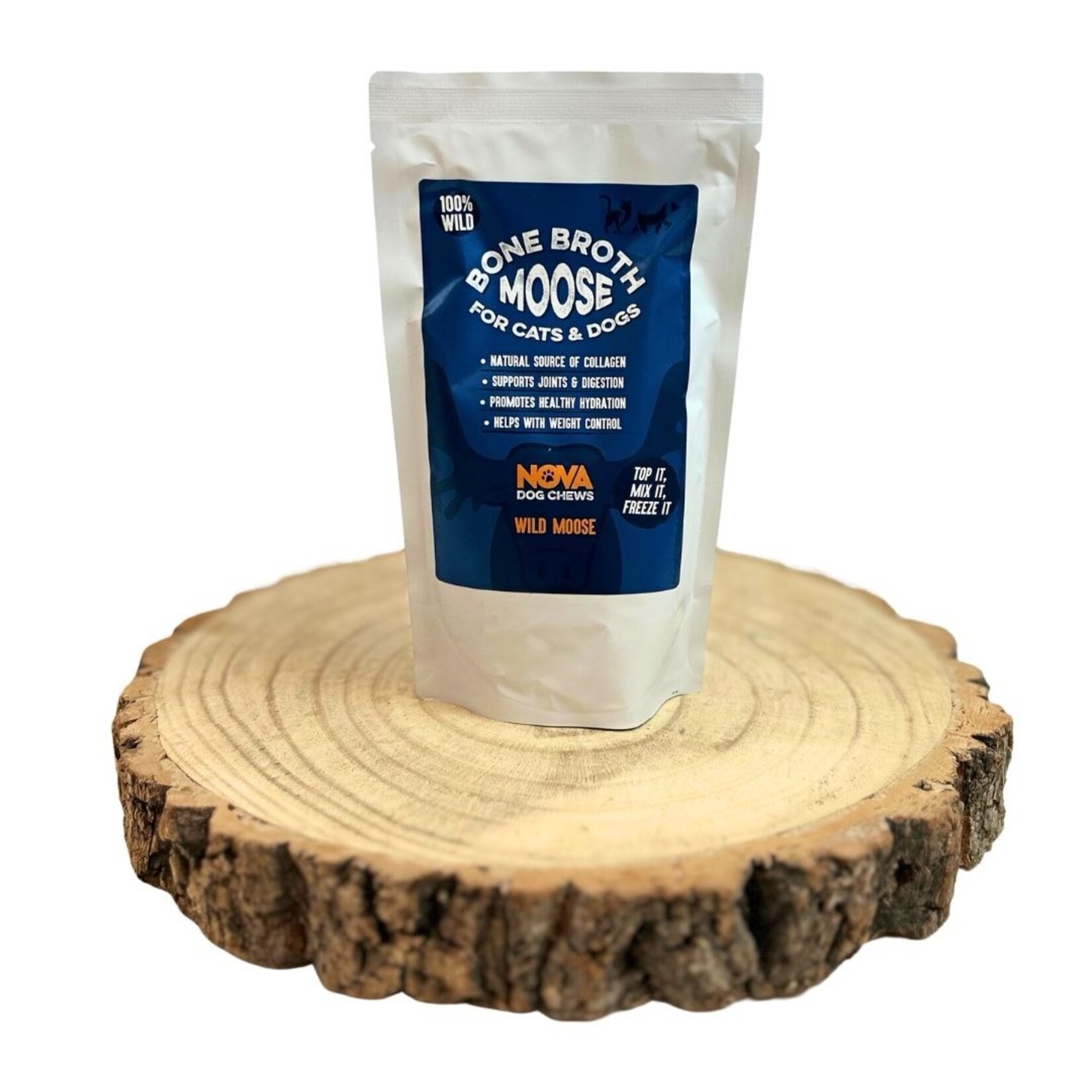 Novadog Novadog bone broth moose 230ml