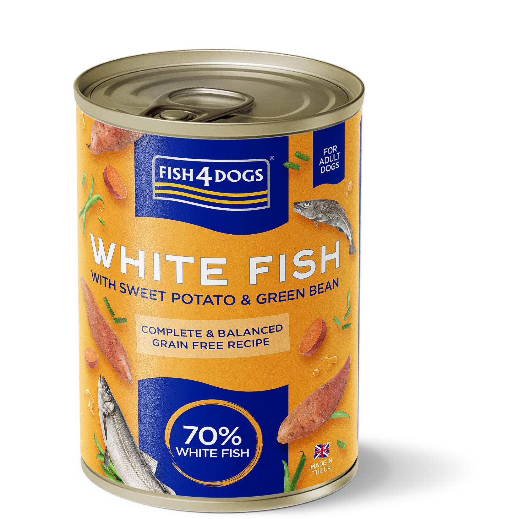 Fish4dogs finest whitefish with sweet potato 395gr