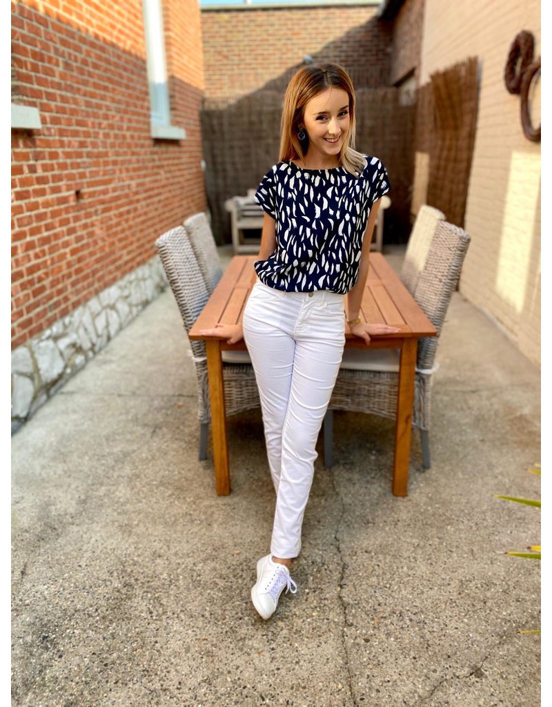 Witte broek velours C'est beau la vie - Beautisse