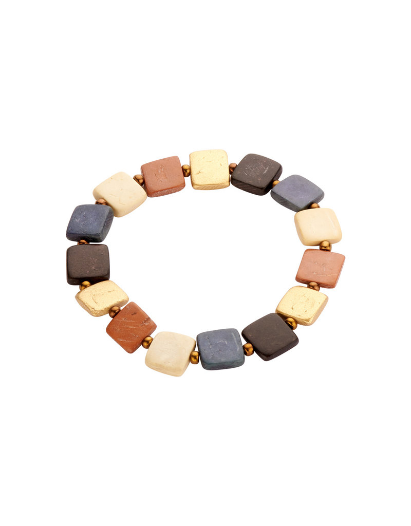 Les Cordes NARANJA (AB) ARMBAND MULTI ZWART