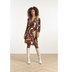 Smashed Lemon 23651 DRESS BROWN-MULTI