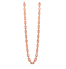 Les Cordes PAN55LANG COLLIER ORANJE