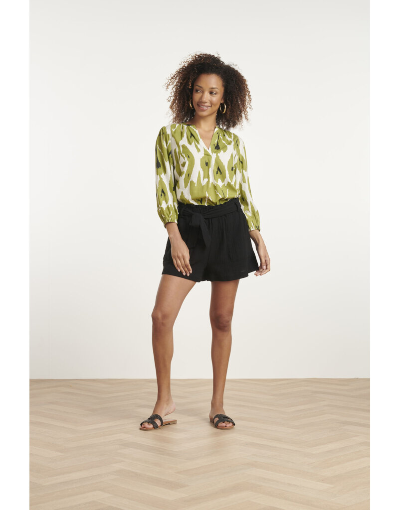 Smashed Lemon 24142 BLOUSE OFF WHITE -LIGHT ARMY