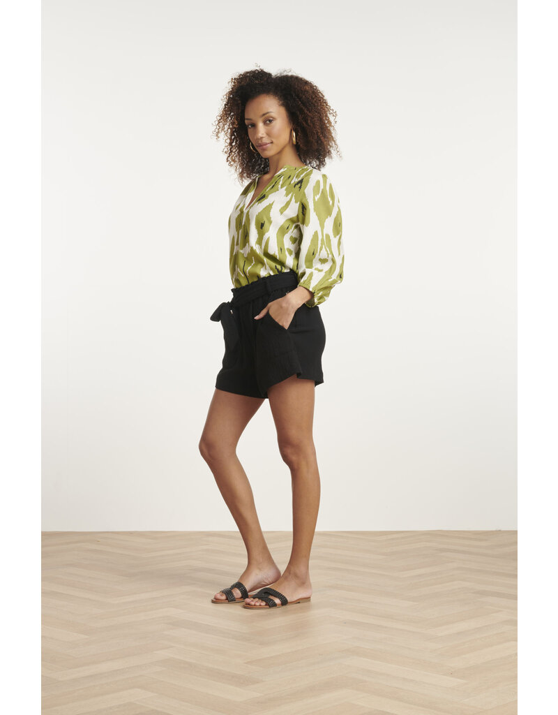 Smashed Lemon 24142 BLOUSE OFF WHITE -LIGHT ARMY