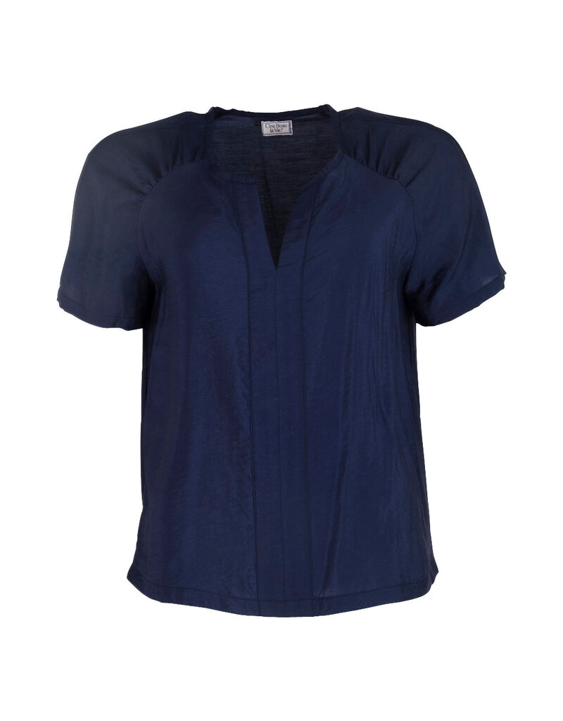 C'est Beau la Vie! 63CB2CH810 LUCIE BLOUSE UNIE - MARINE