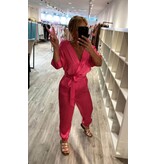 CTN Satijnen jumpsuit - Fushia