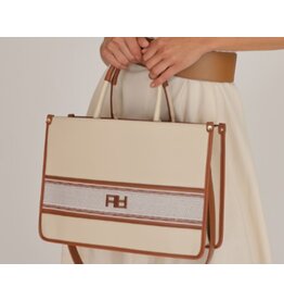 ARTIGLI BORSA MANO RICAMATA BEIGE