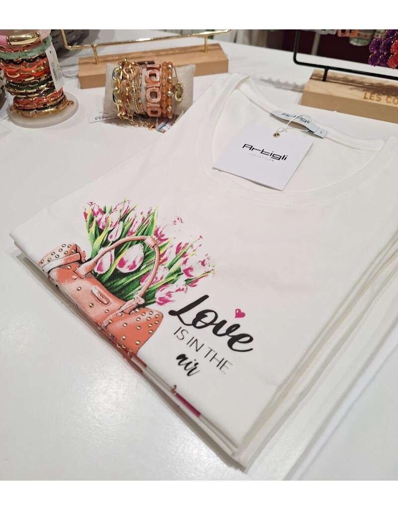 ARTIGLI AT3876 - TSHIRT LOVE IN THE AIR PANNA