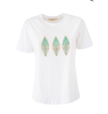 YES-ZEE T-SHIRT DONNA GIROCOLLO BIANCO OTTICO