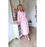 Terra di Sienna Lange jurk met zijzakken - Roze TU