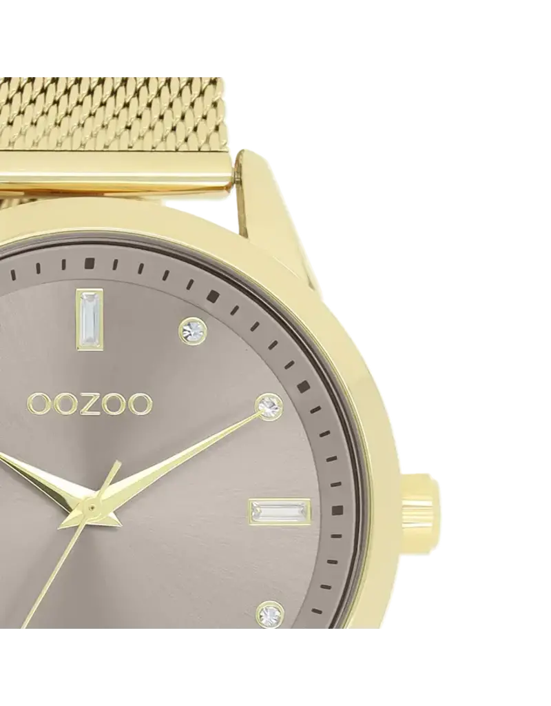 OOZOO C11357 gold coloured metal mesh bracelet