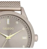 OOZOO C11358 watch with taupe metal mesh bracelet