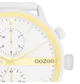 OOZOO C11313 watch with white leather strap