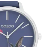 OOZOO C11069 watch with blue leather strap