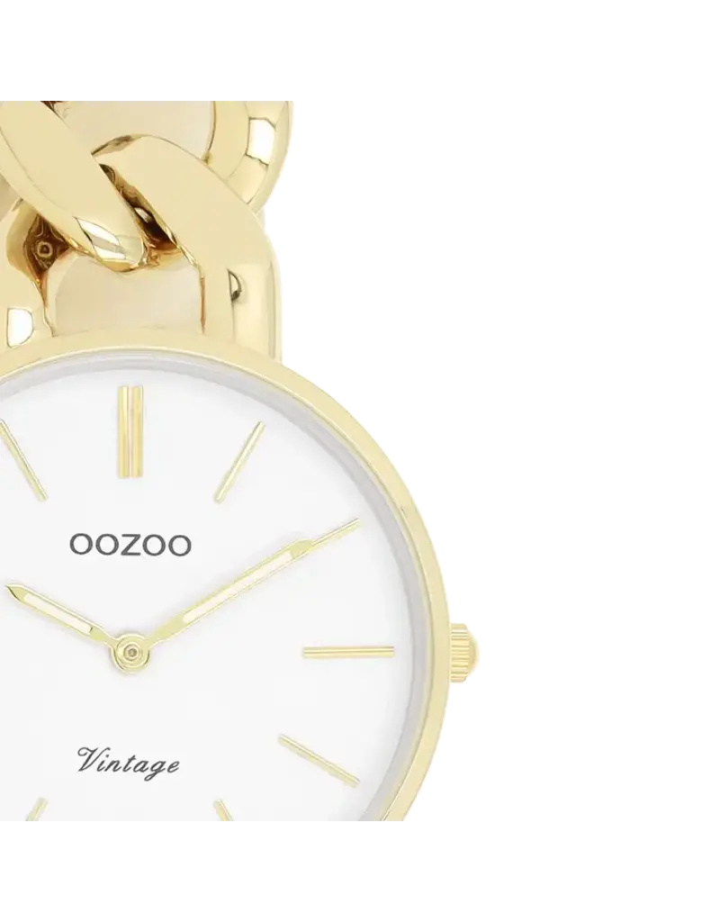 OOZOO C20357 watch with gold coloured chunky chain bracelet