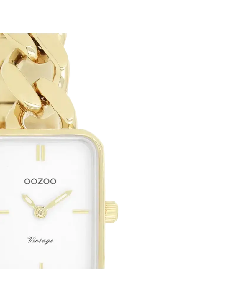 OOZOO C20362 watch with gold coloured chunky chain bracelet