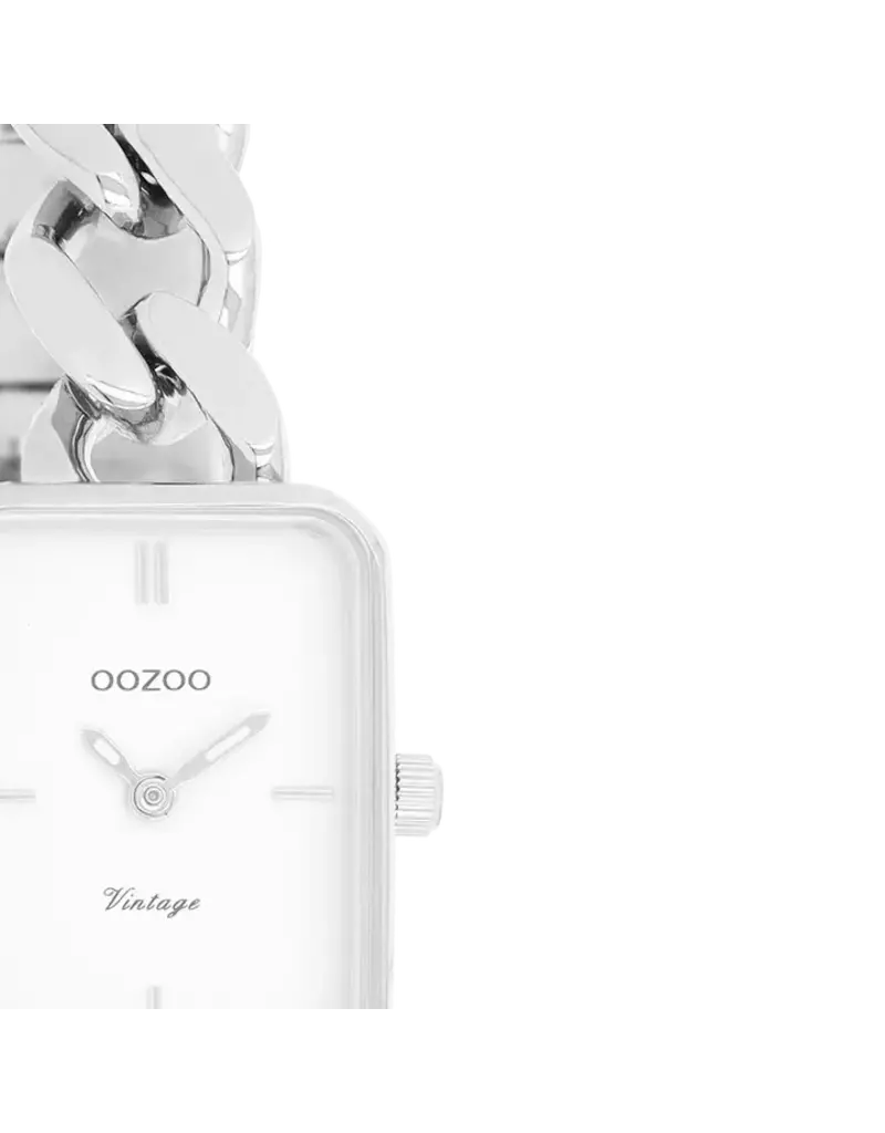 OOZOO C20360 watch with silver coloured chunky chain bracelet