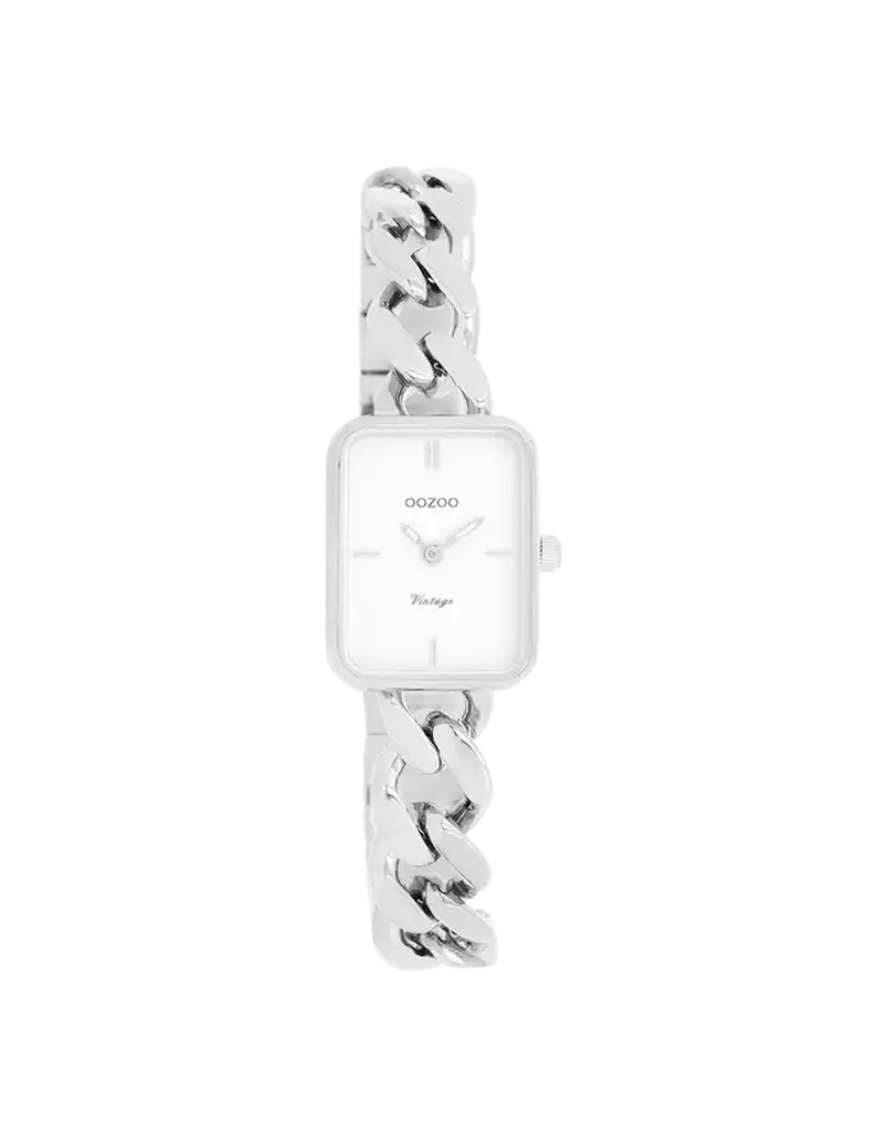 OOZOO C20360 watch with silver coloured chunky chain bracelet